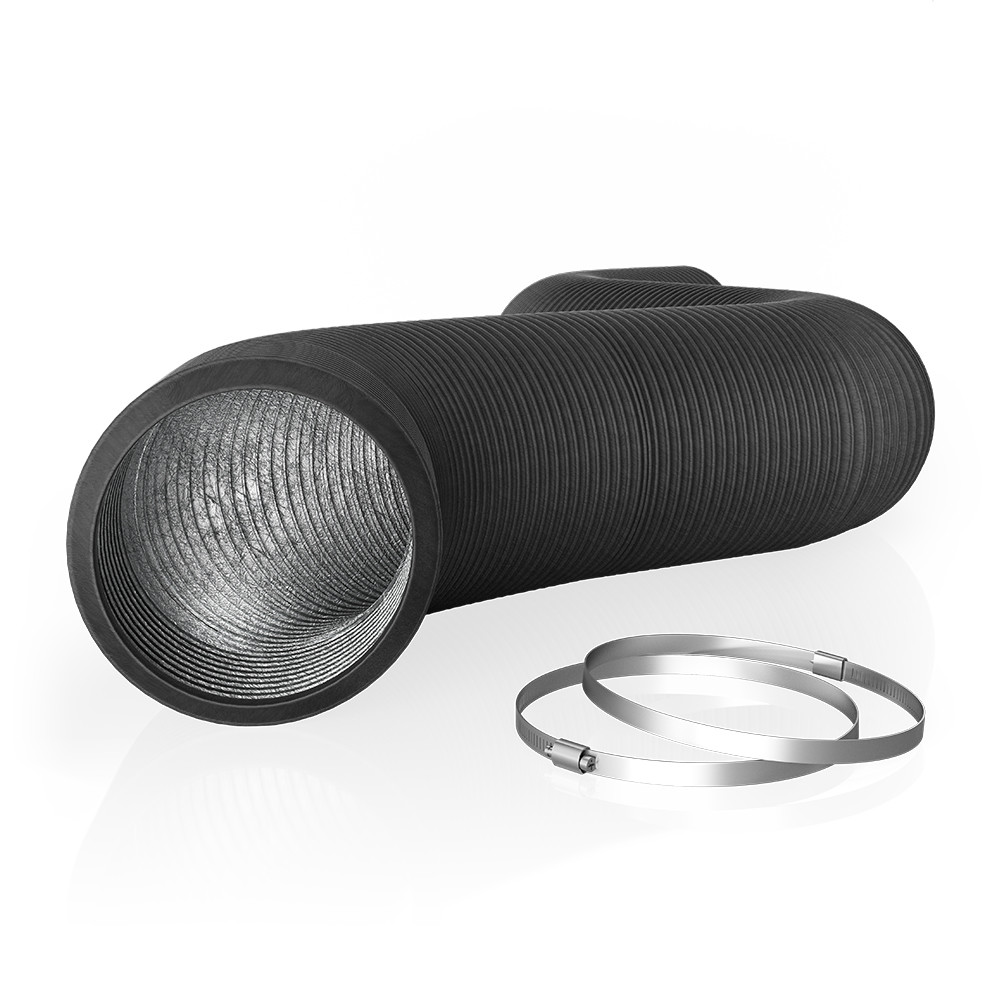Flexible 8-Inch Four-Layer Aluminium Ducting, 25-Feet Long, Ventilation Exhaust