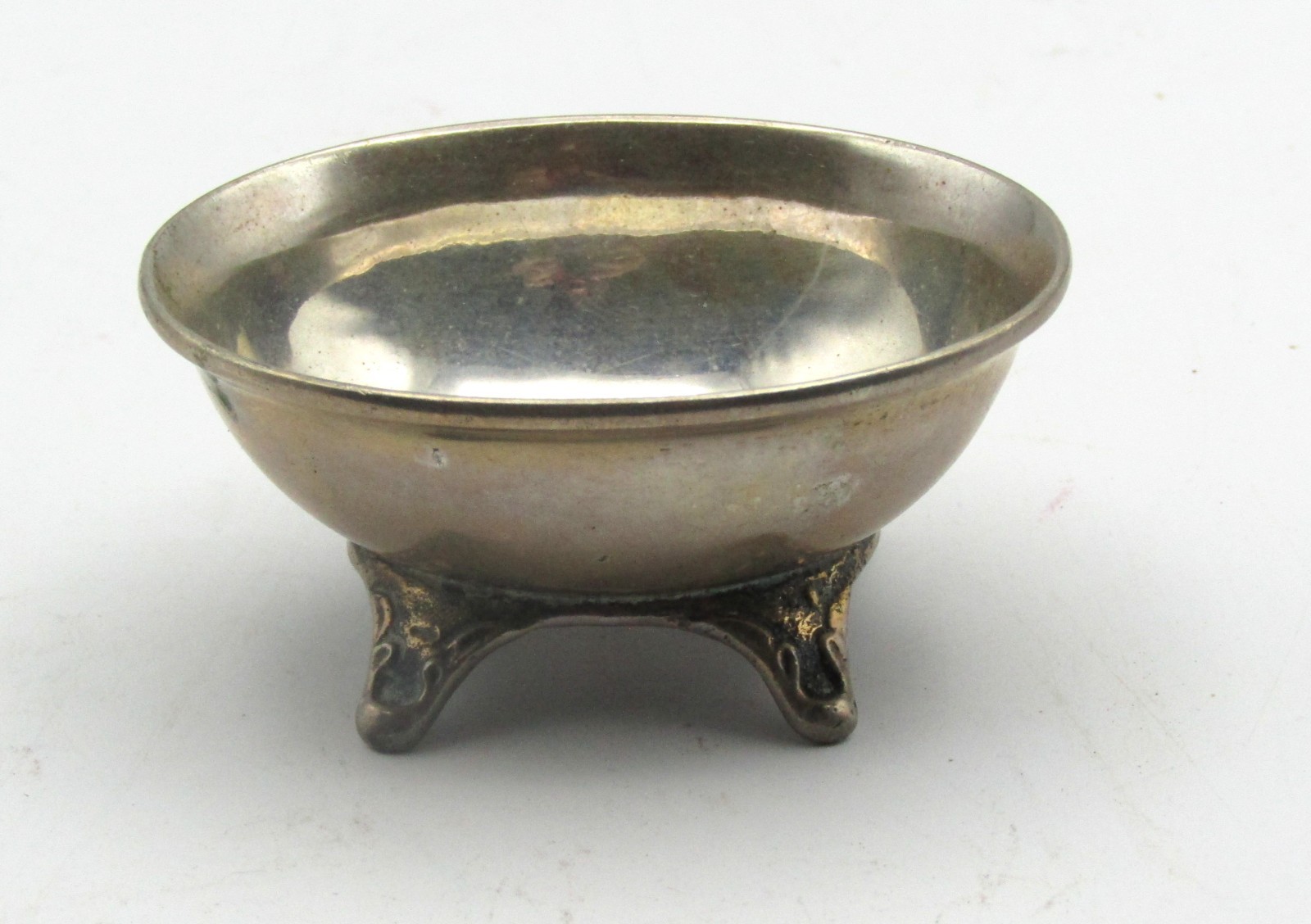 VINTAGE DUTCH HALLMARKED STERLING OVAL FOOTED SALT CELLAR