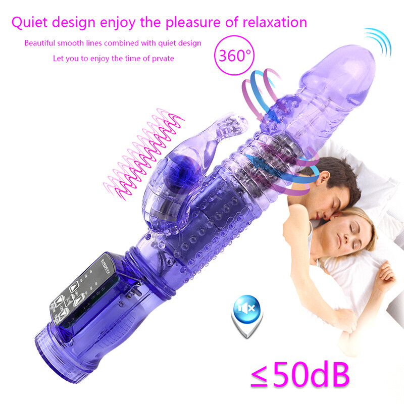 9 inch Rechargeable Dildo Vibrator Rabbit Clit G-spot Massager Sex Toys Women