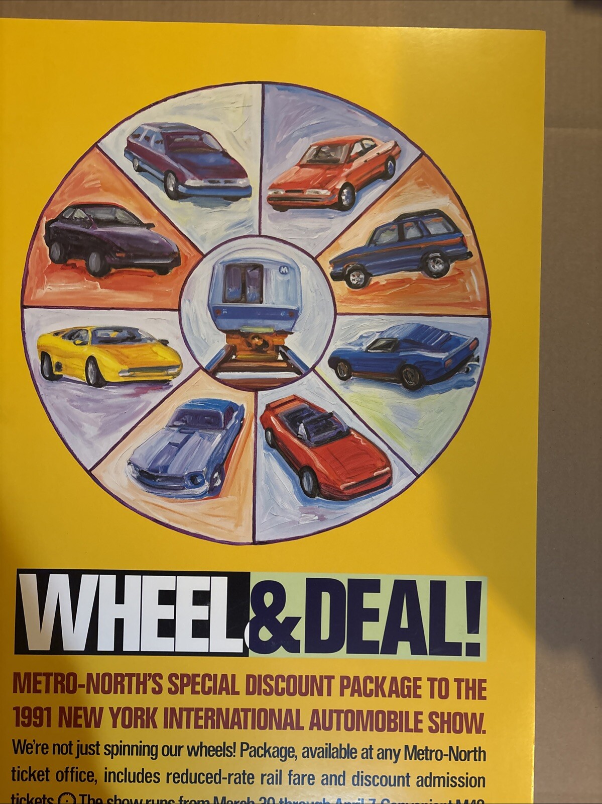 1991 Metro-North Wheel & Deal New York City International Automobile Show POSTER