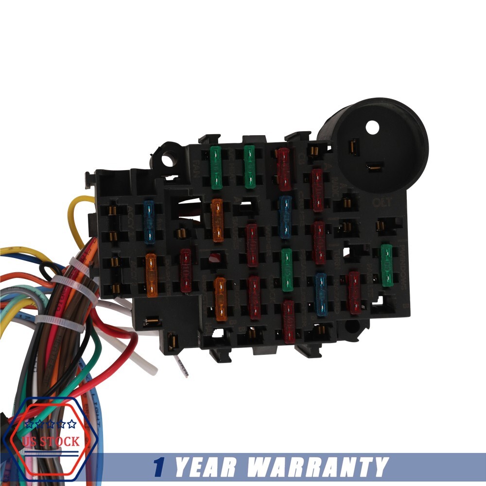 Universal 22 Circuit Wiring Harness Street Hot Rat Rod Custom Wire Kit XL WIRES