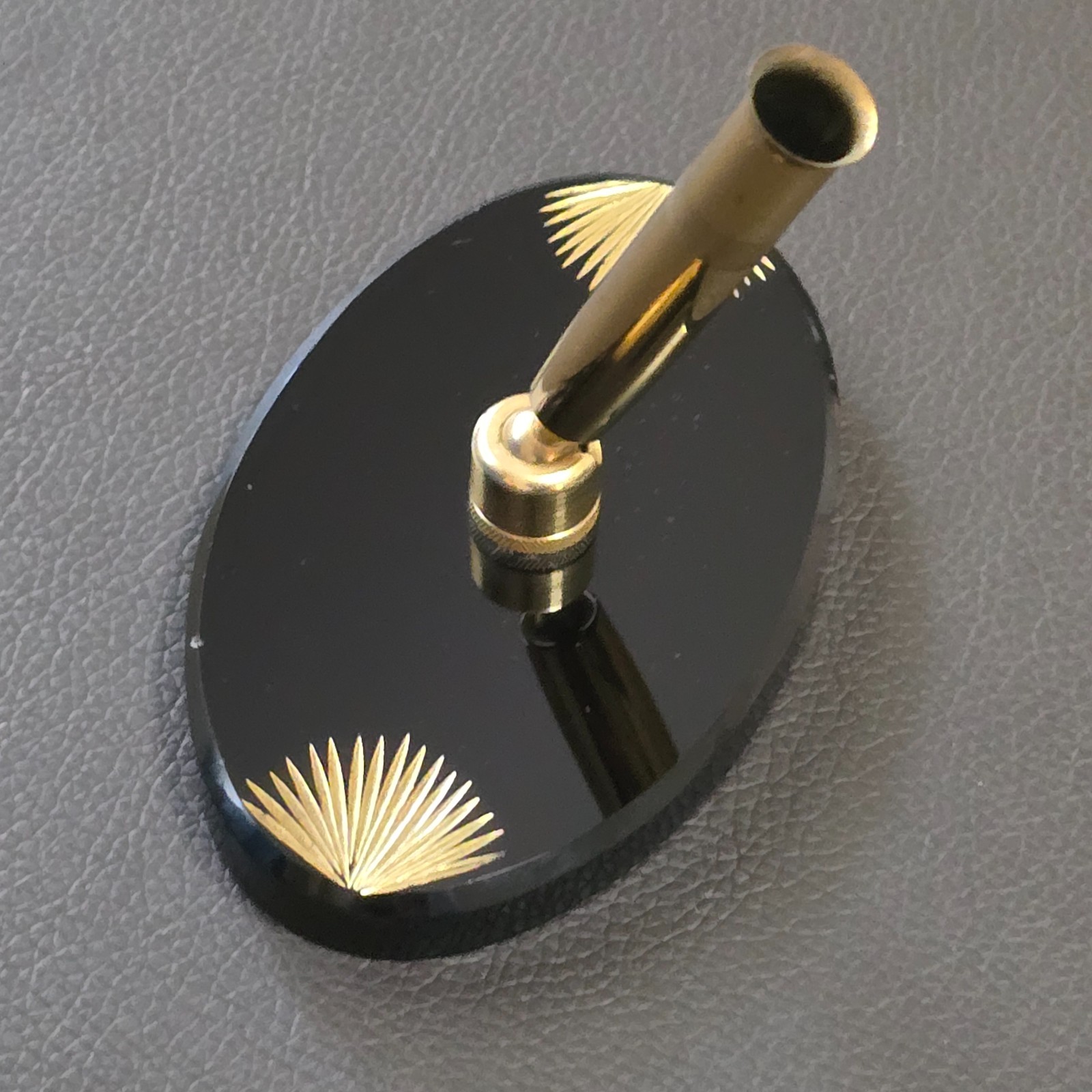 Antique Art Deco Desk Set, Calligraphy Set, Gold Sunburst Details, Stunning!