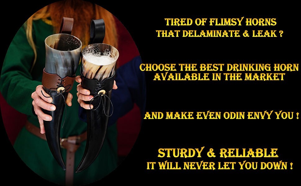 Viking Horn Mug Drinking Beer Ale Medieval Cup Game Tankard Wine Mead Mug 250 ML