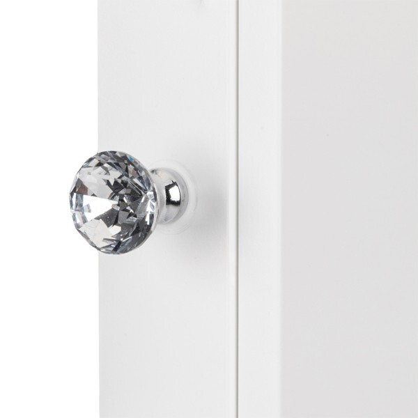 White Door Wall Hanging Medicine Cabinet Bathroom Storage Shelf Organizer