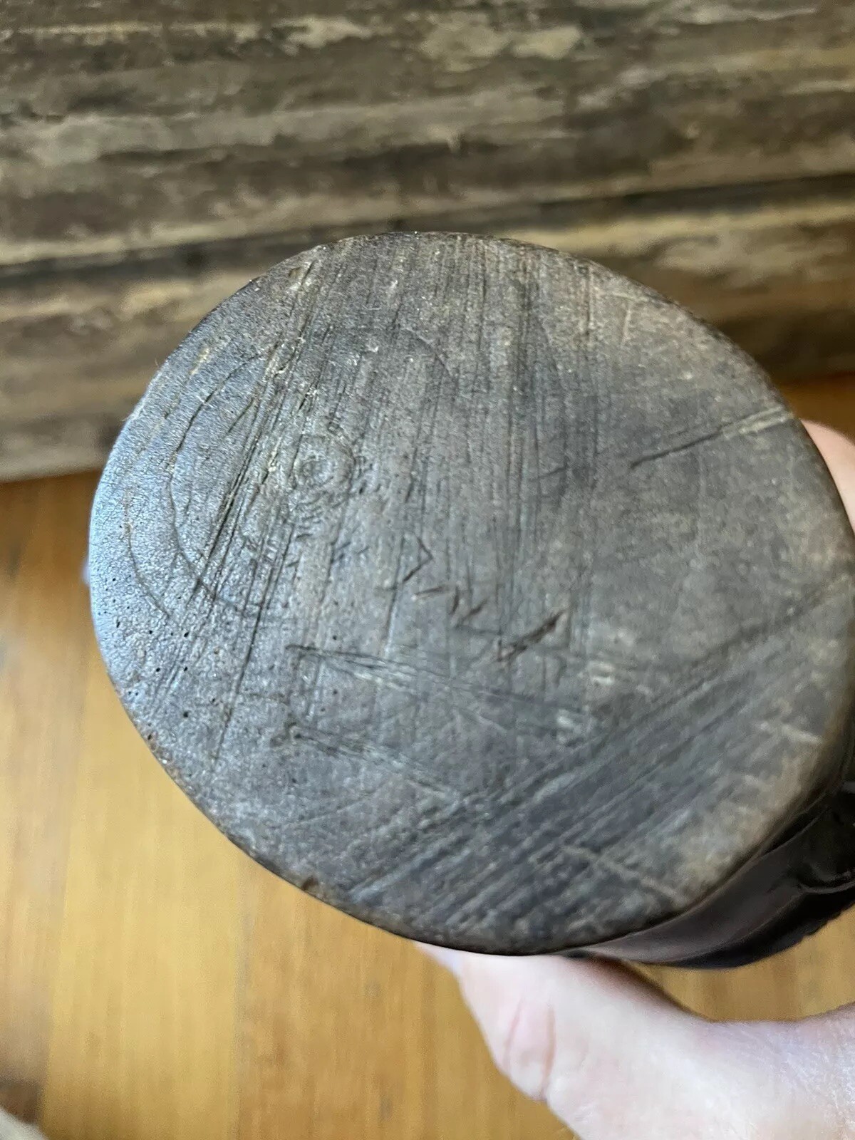 Vintage / Antique African Kuba Cup Wood Carved Palm Wine DRC Ceremonial Signed!