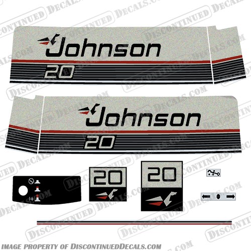 Fits Johnson 20hp VRO Decals 1986 1987 1988 1989