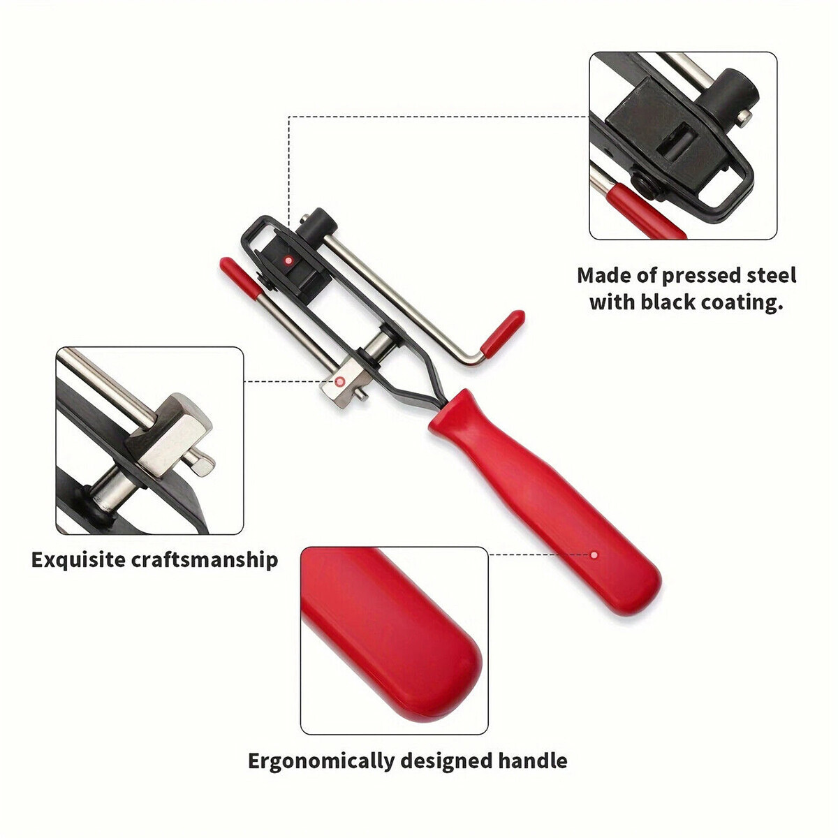 14Pcs CV Joint Boot Clamp Pliers with CV Boot Clamps Kit Ear Type Banding Tool