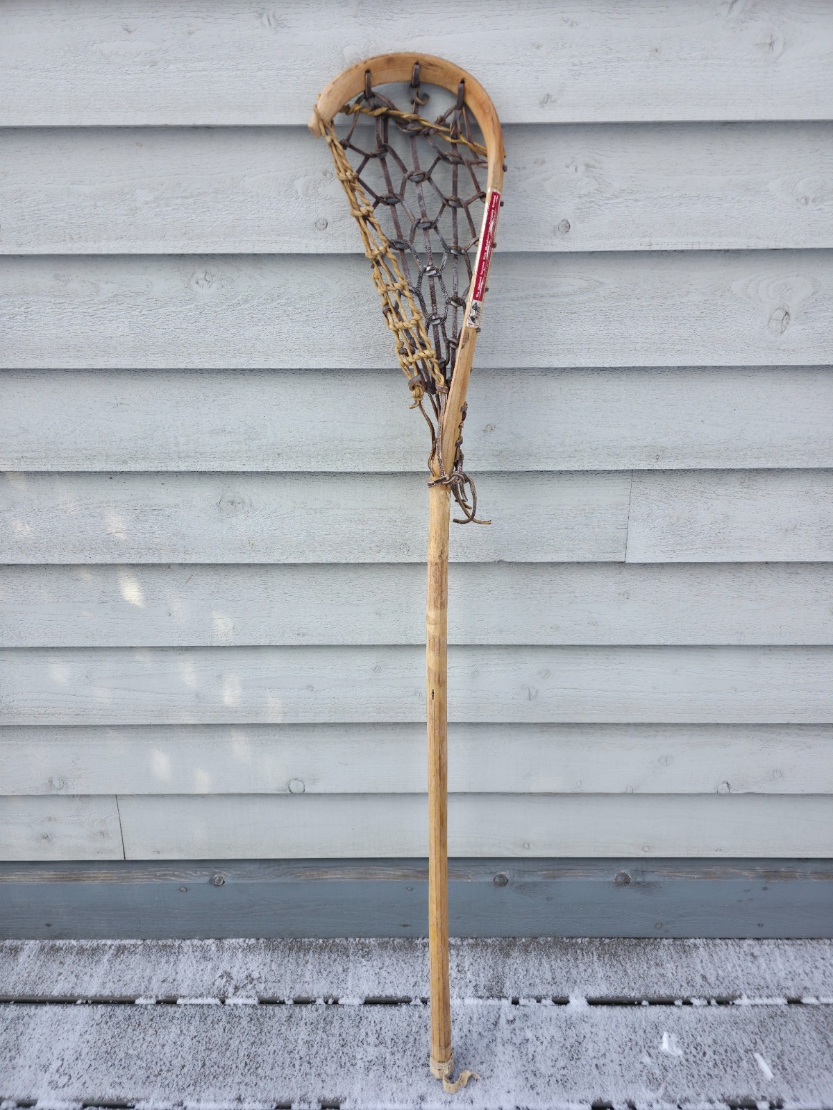 Beautiful VINTAGE Old Wooden MOHAWK Lacrosse Stick  46" x 8"