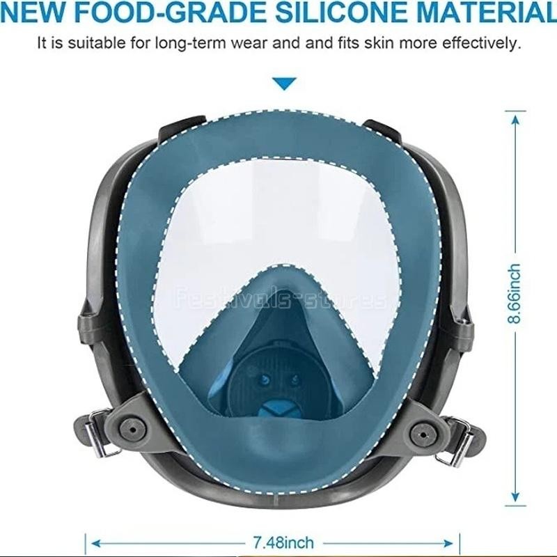 US Full Face Gas Mask Painting Spraying Respirator w/Filters for 6800 Facepiece