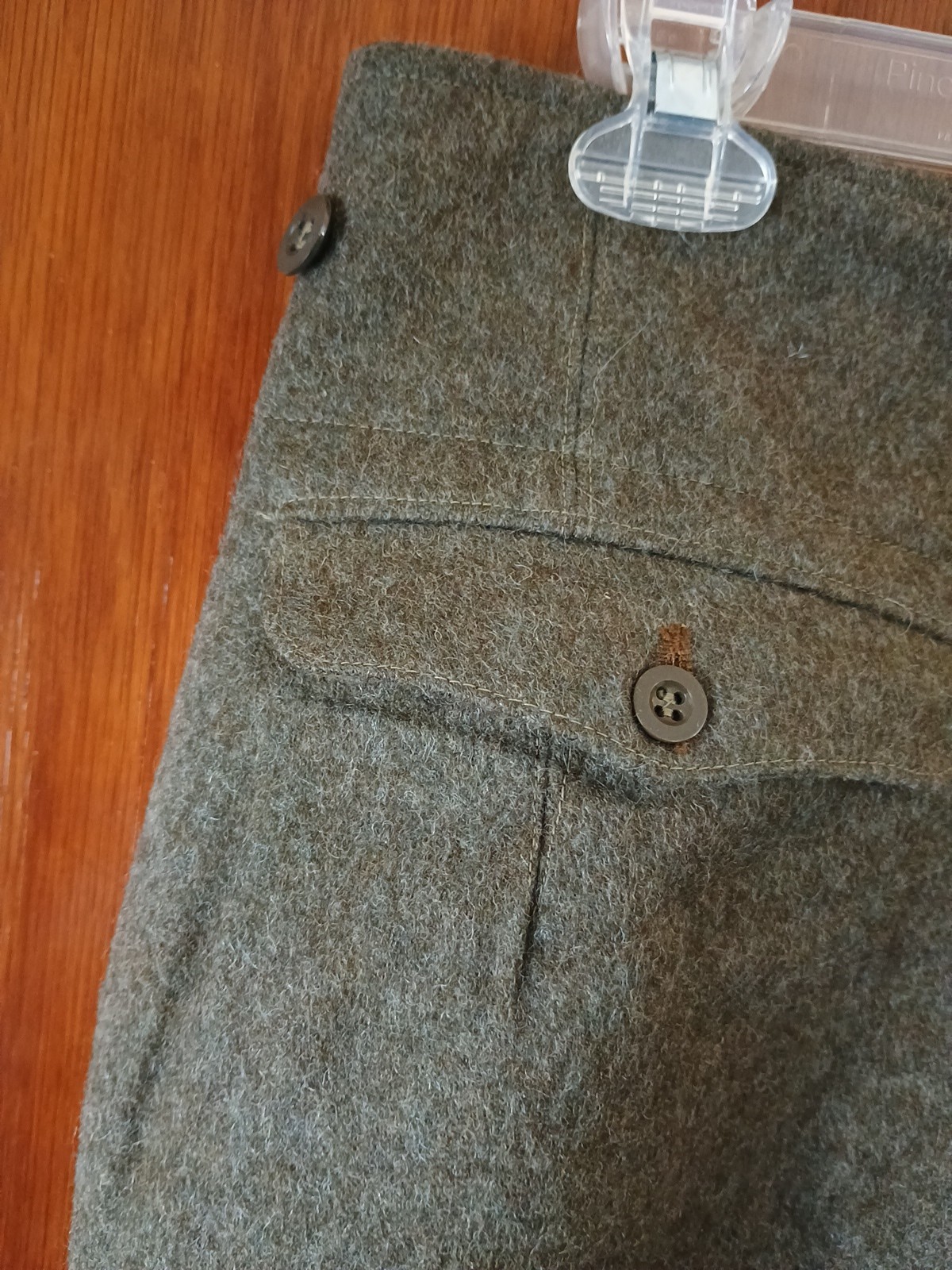 VTG French Army Green Wool Field Pants 1953 Francois Heynen Vestimentaire No 14