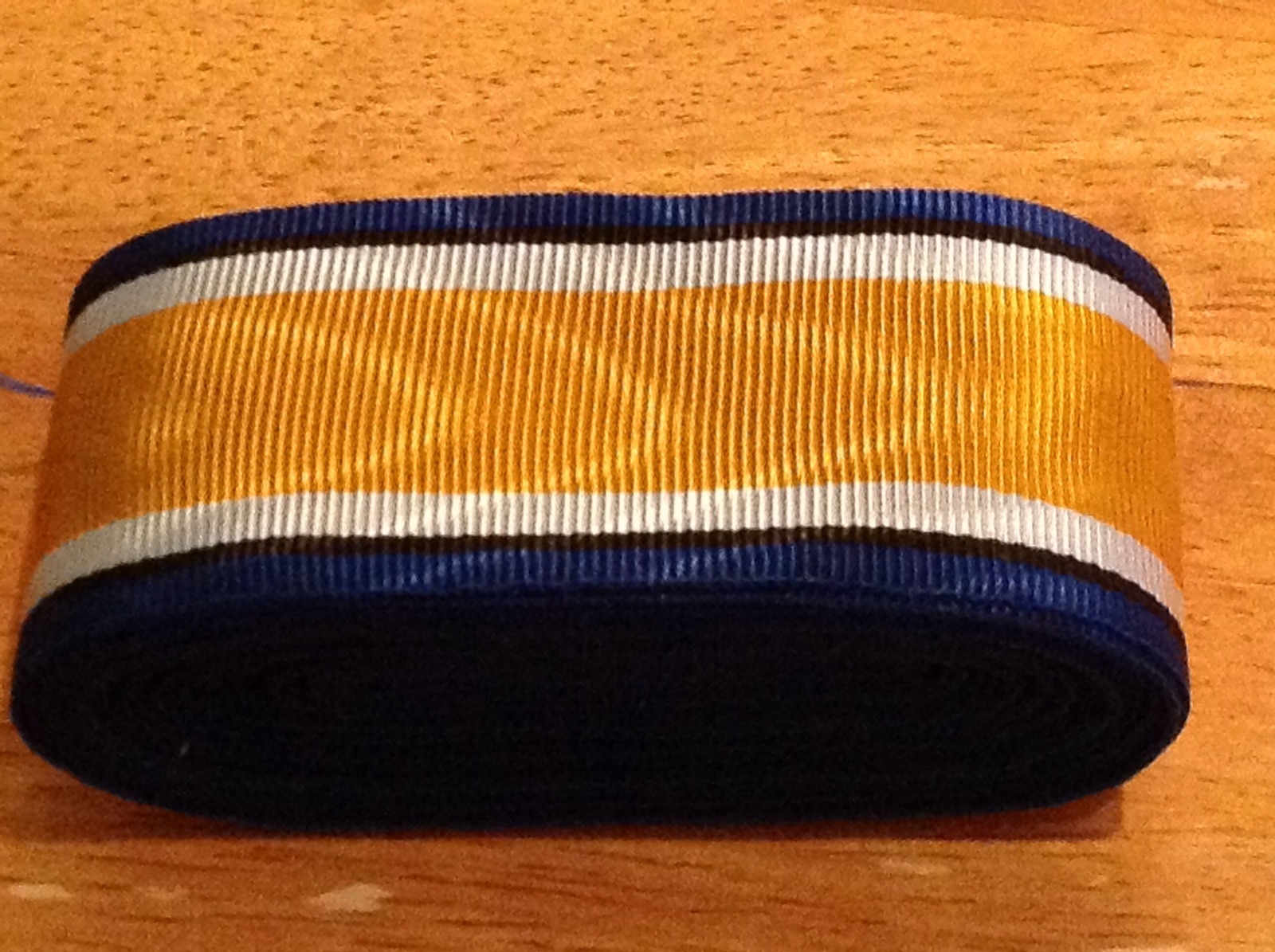 UV negative World War I war medal ribbon replacement cotton Nylon