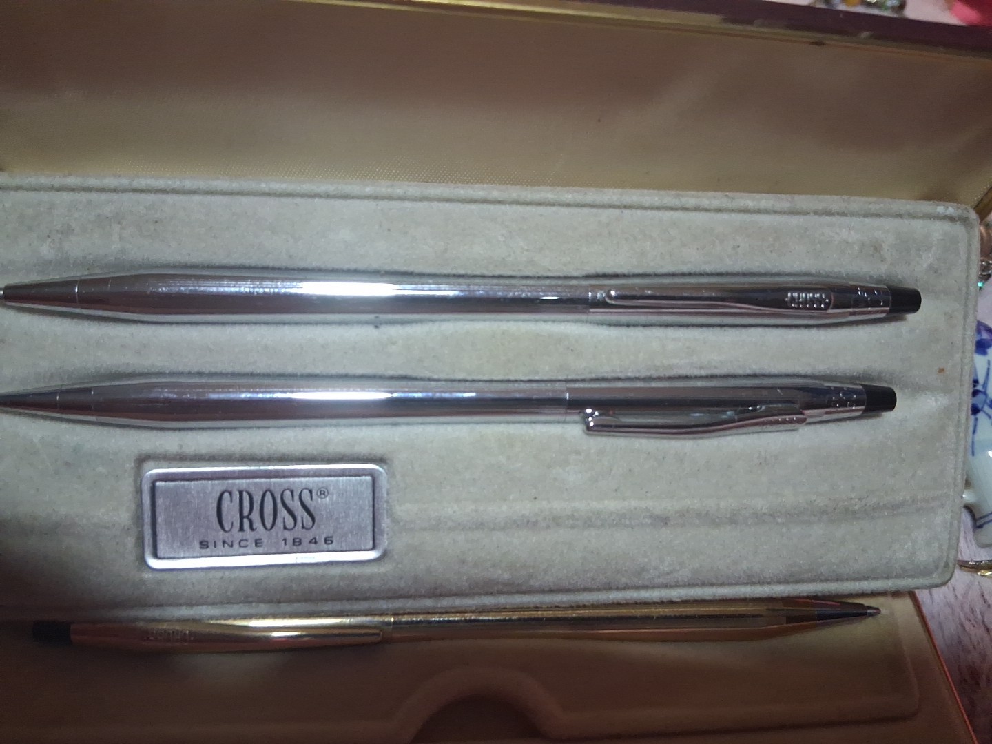 Cross Classic Century Executive Pen& Pencil Collection 10K Gold Filled & Chrome
