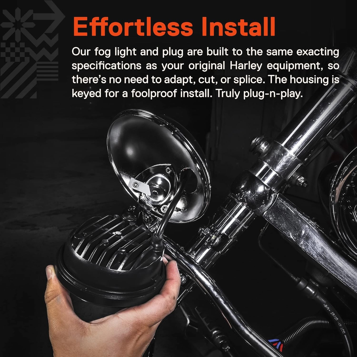 For Harley Davidson Electra Glide Classic 7" LED Headlight + 4.5" Passing Lights