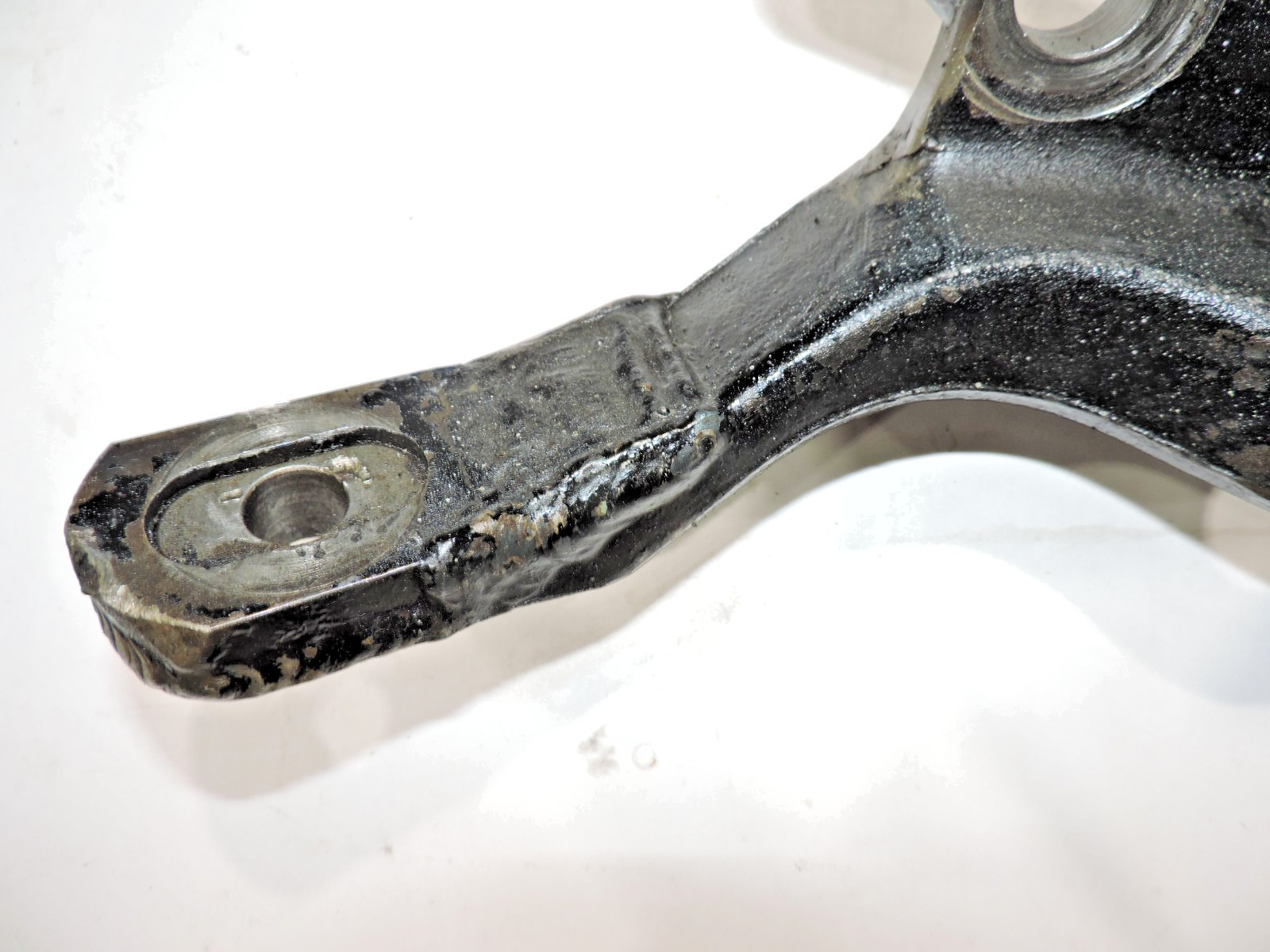 Ronnie Hopkins (RHE) LF steering arm raised for bump steer NASCAR ARCA