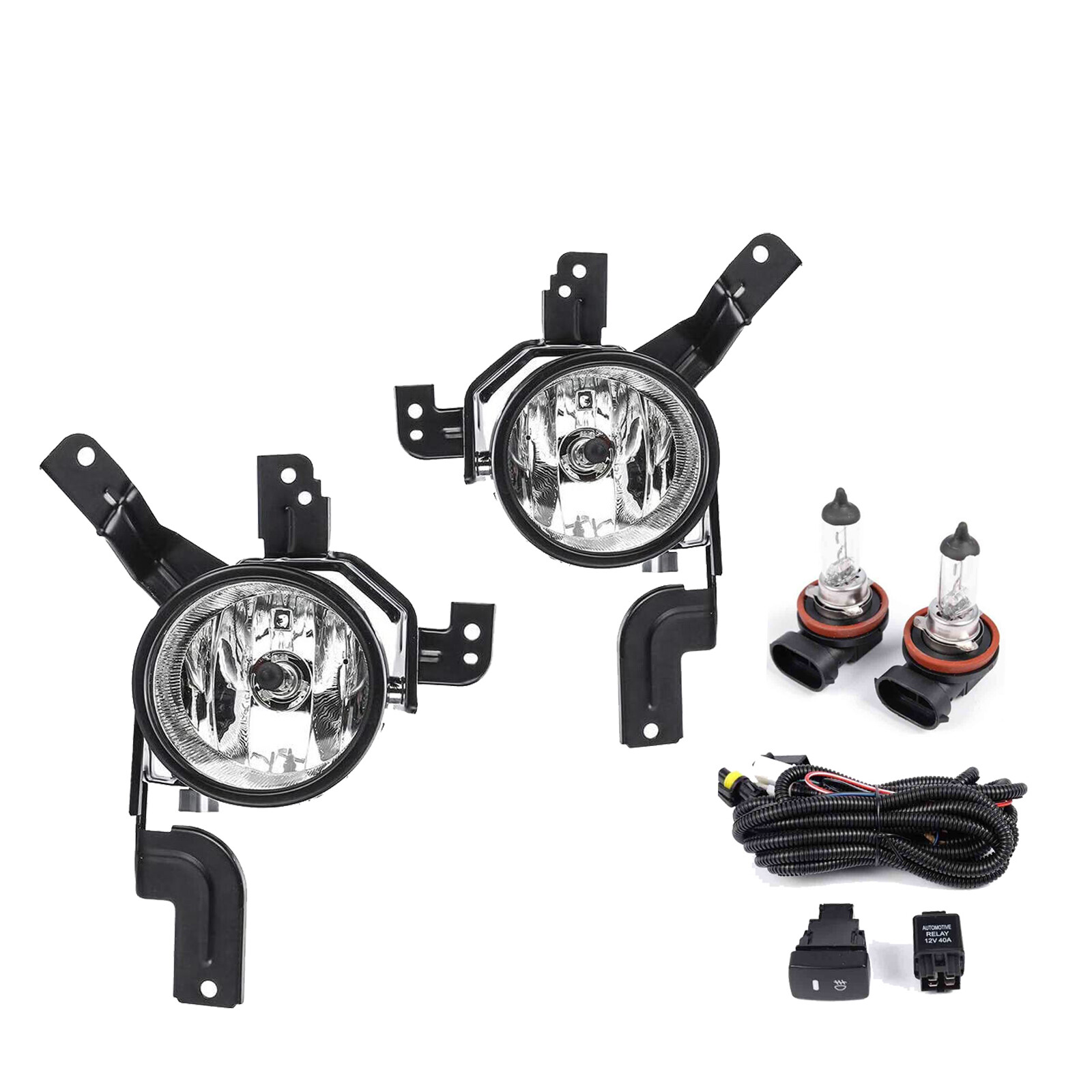 Pair Fit 07-09 Honda CR-V CRV 2007-2009 Bumper Fog Lights Lamps+Wiring+Switch