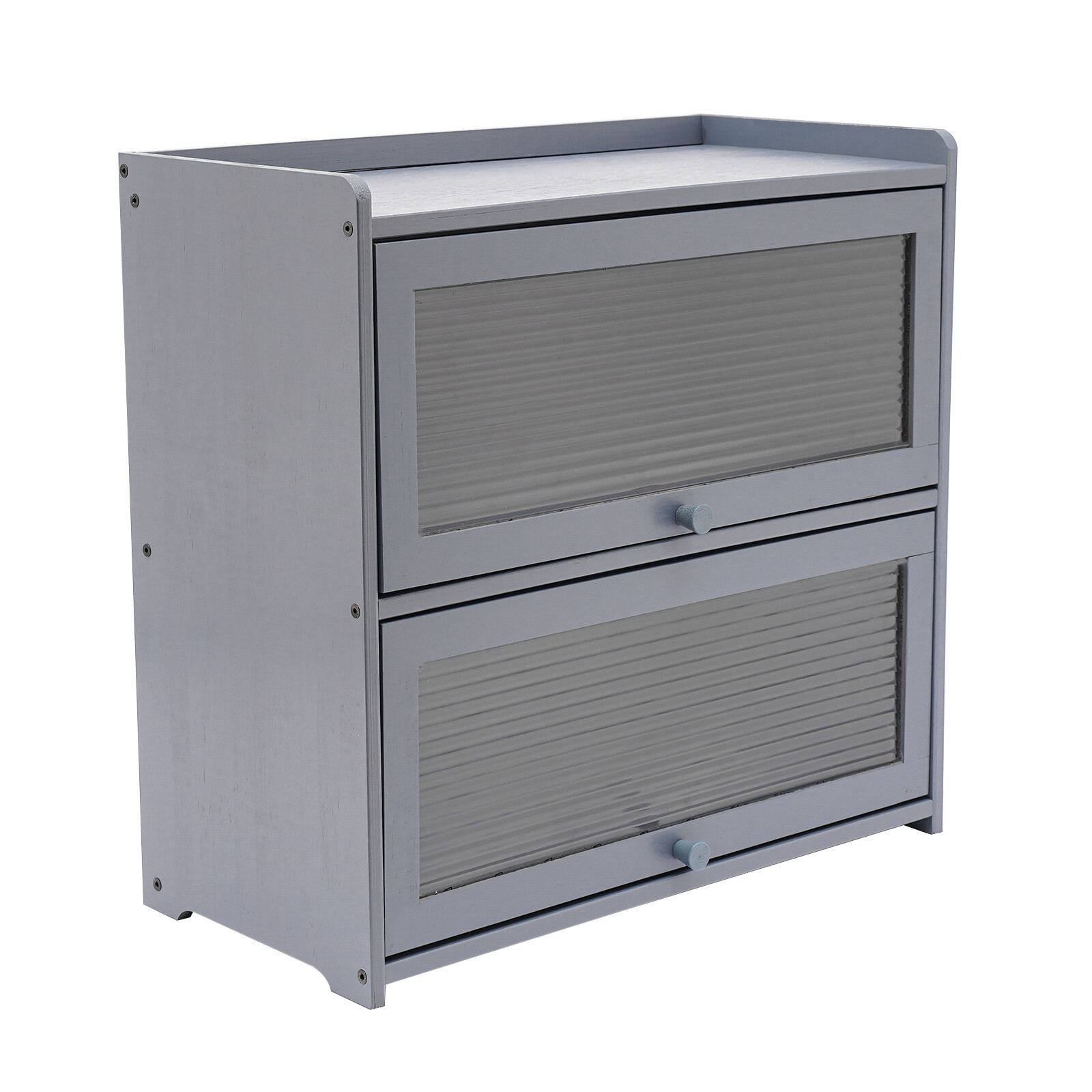 Modern Two-tier Storage Cabinet, Countertop Storage Cabinet, Gray Cabinet New