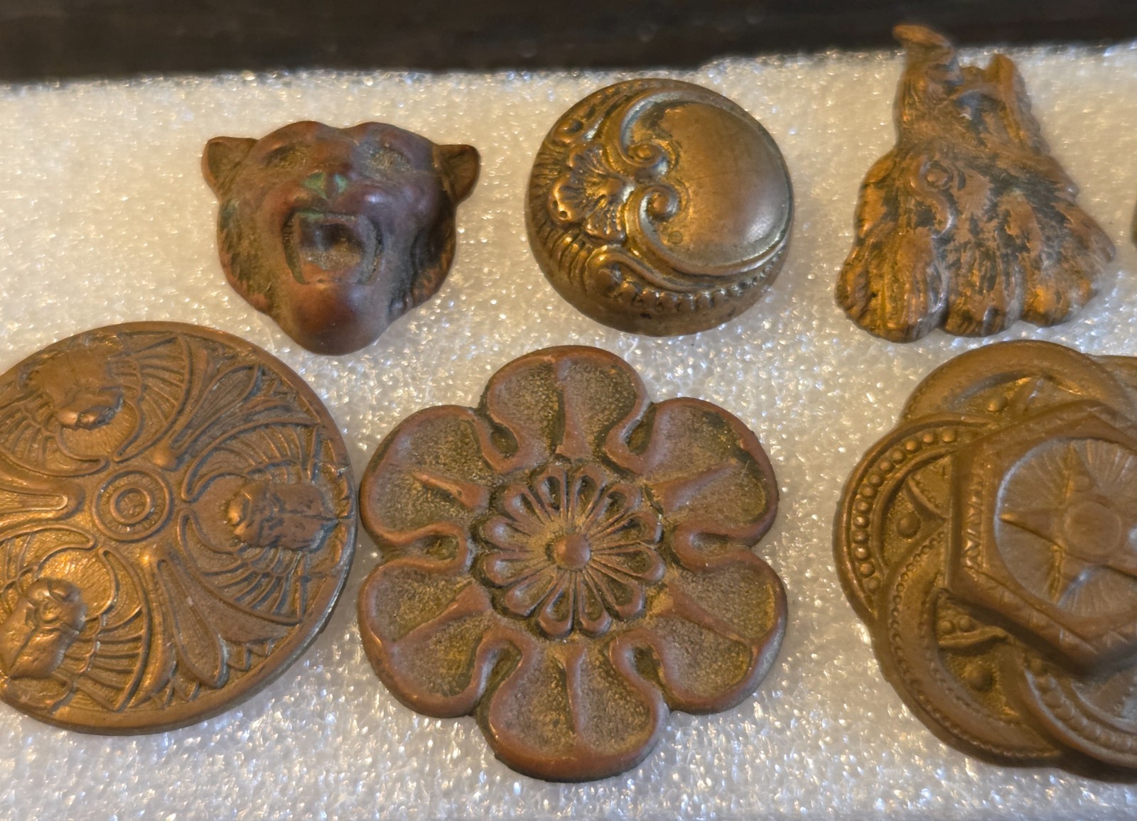 Decorative Vintage Brass/Metal Furniture Tacks Mixed Lot