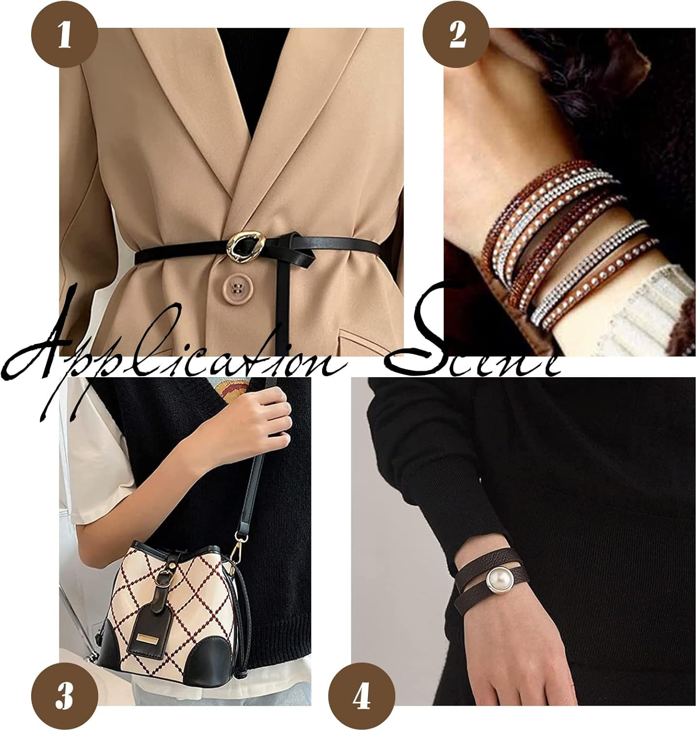 5.5Yds 5Mm Black Flat Genuine Leather Cord Natural Leather String Lace Strips Fu