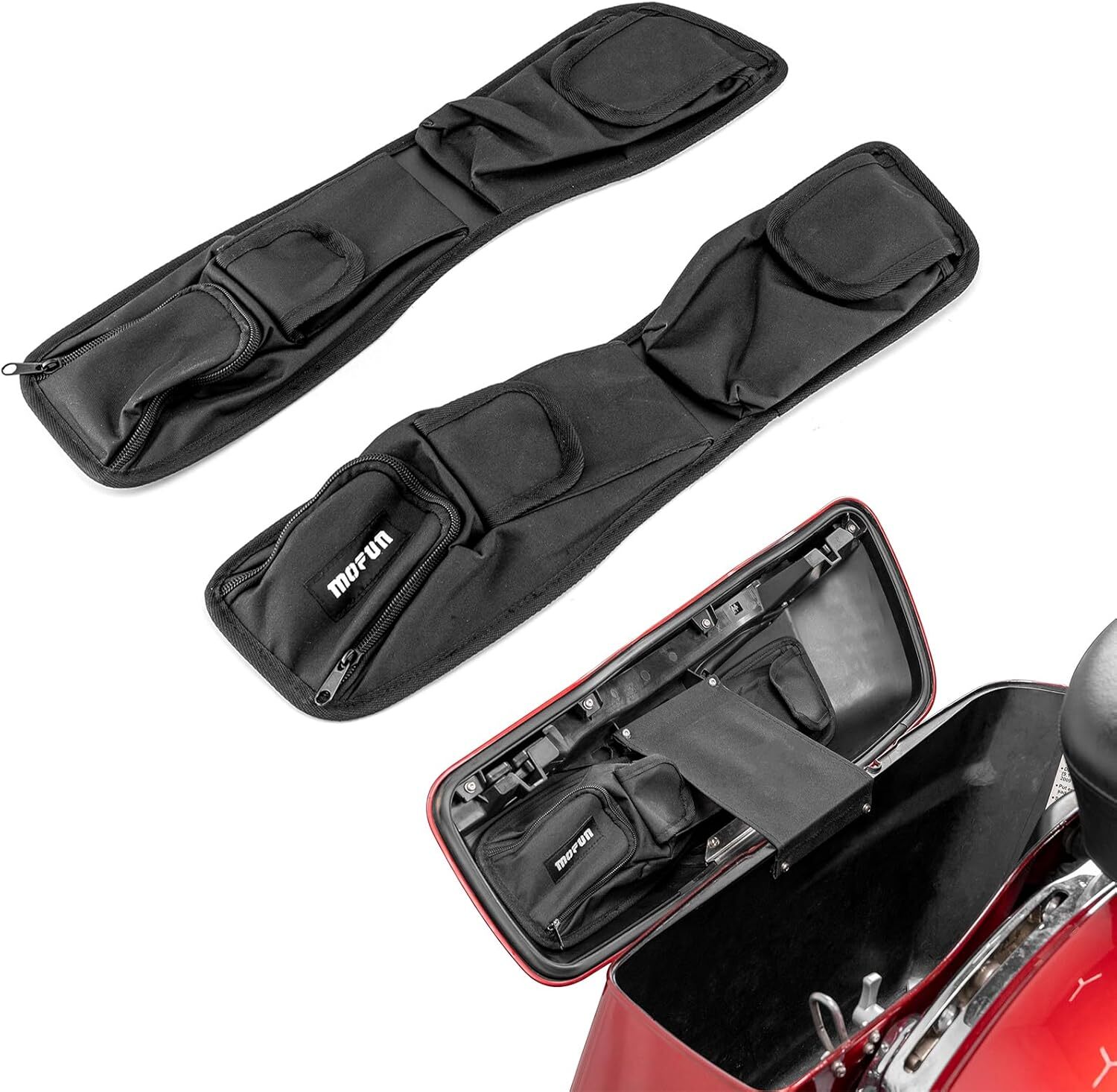 Saddlebag Lid Organizers Storage Bag for Harley Electra Glide Road King 2014-UP