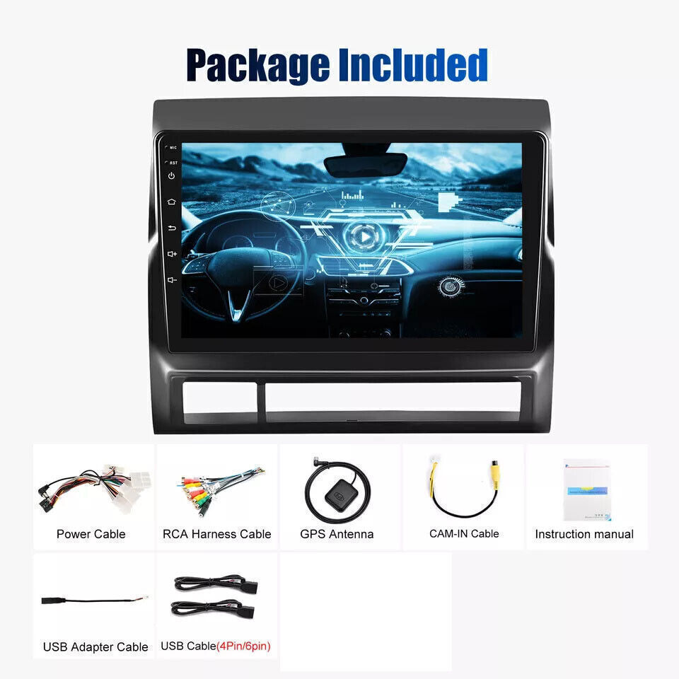 Android 13.0 Car Stereo Radio Wifi Apple CarPlay GPS For Toyota Tacoma 2005-2013