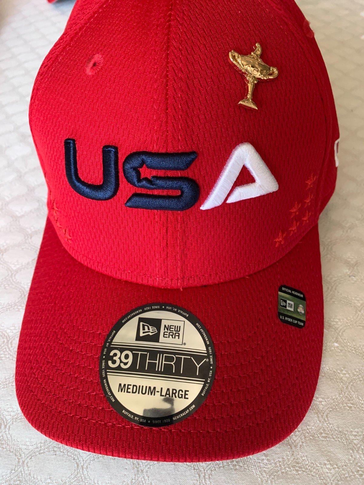 New Ryder Cup 2025 BATHPAGE BLACK Golf Hat M/L RED by NEW ERA
