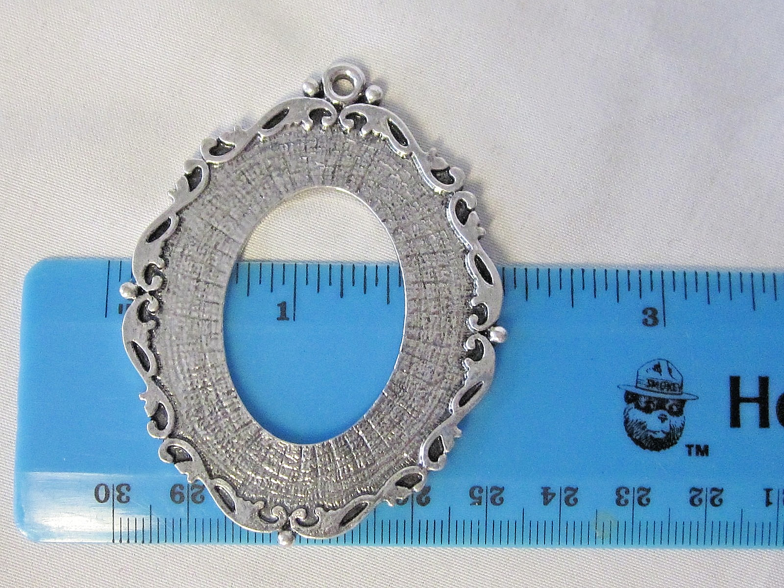 4pc Will Hold 40x30 up to 53x43mm Cameo Cabochon Antique Silver Pendant Settings