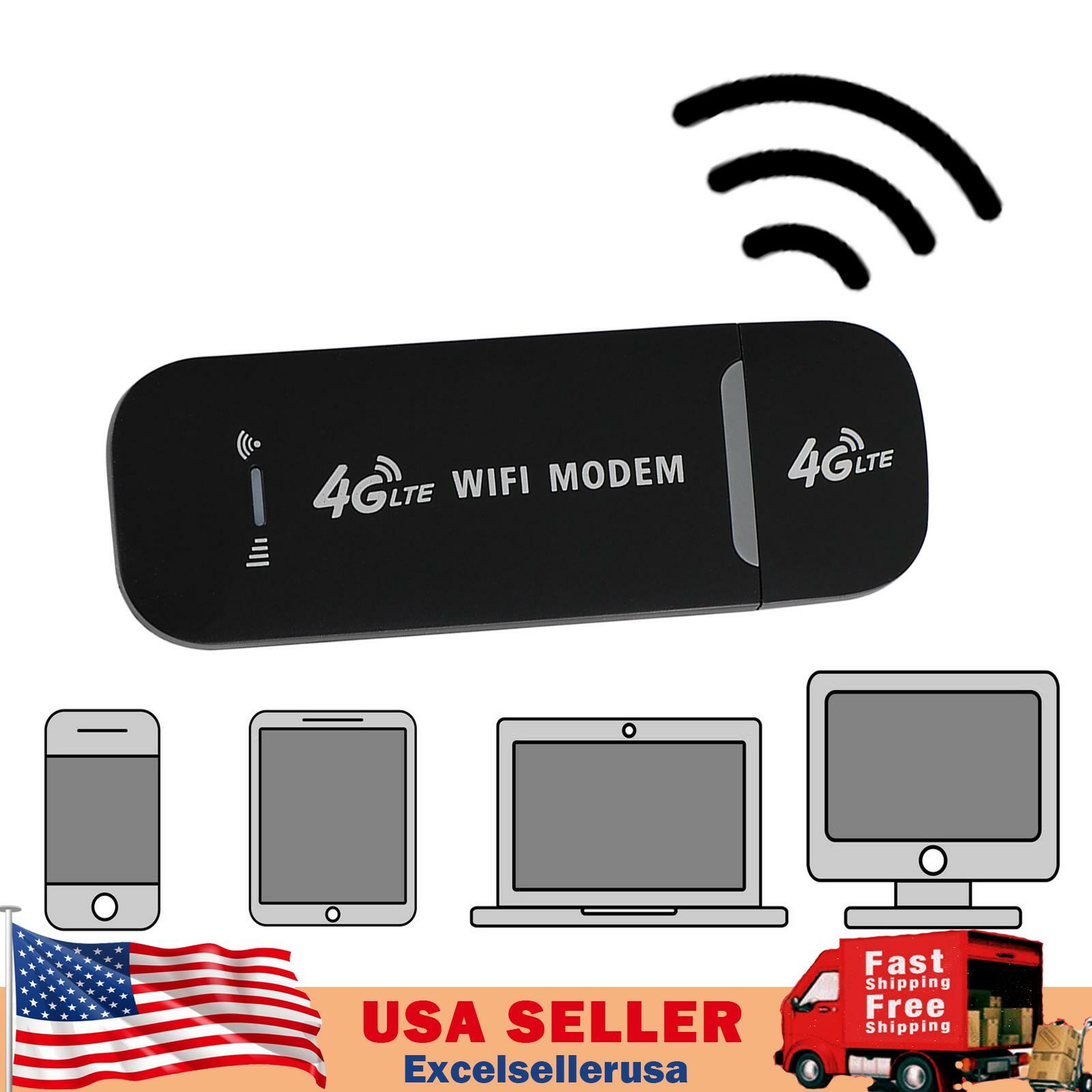 Unlocked 4G LTE Modem Wireless Router USB Dongle Mobile Broadband WIFI SIM Card