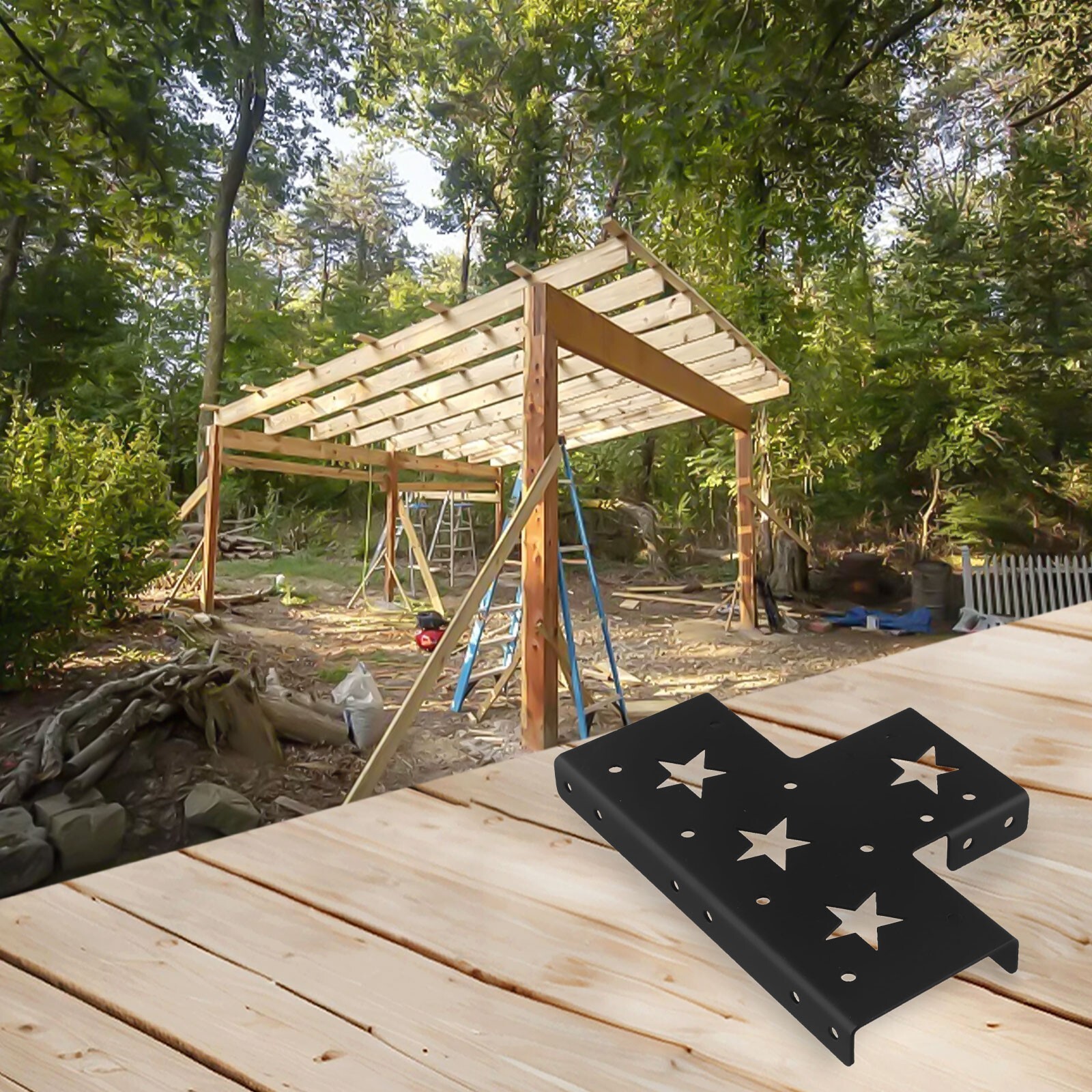 4x4-Inch 3-Way Pergola Gazebo Kit Corner Post T Bracket