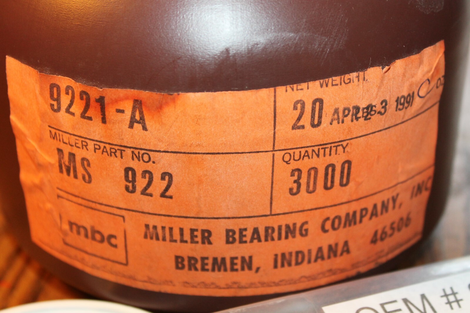 Bag Of 100 Crankcase Roller Bearings Harley Davidson Part #9221A 1930-1986 USA