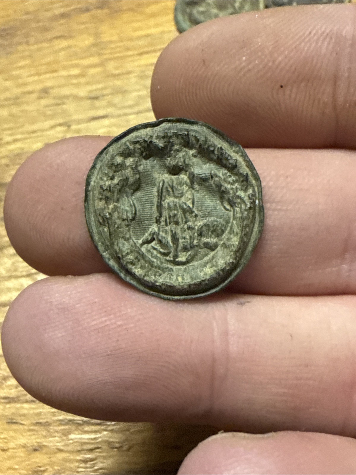 Civil War Confederate Very Rare Local Virginia Militia Officer Button Wildt