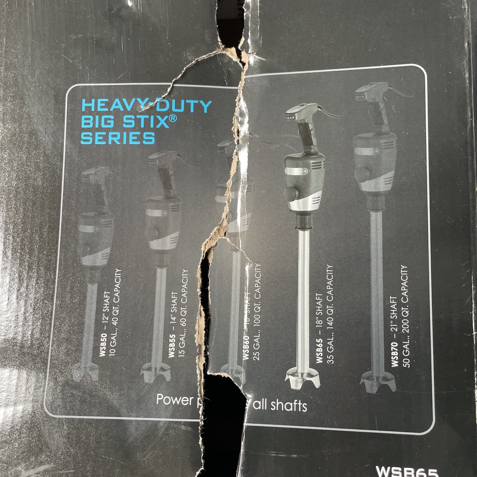 Waring | Big Stik Heavy Duty Immersion Blender | 18” Shaft | 35-gal | WSB65