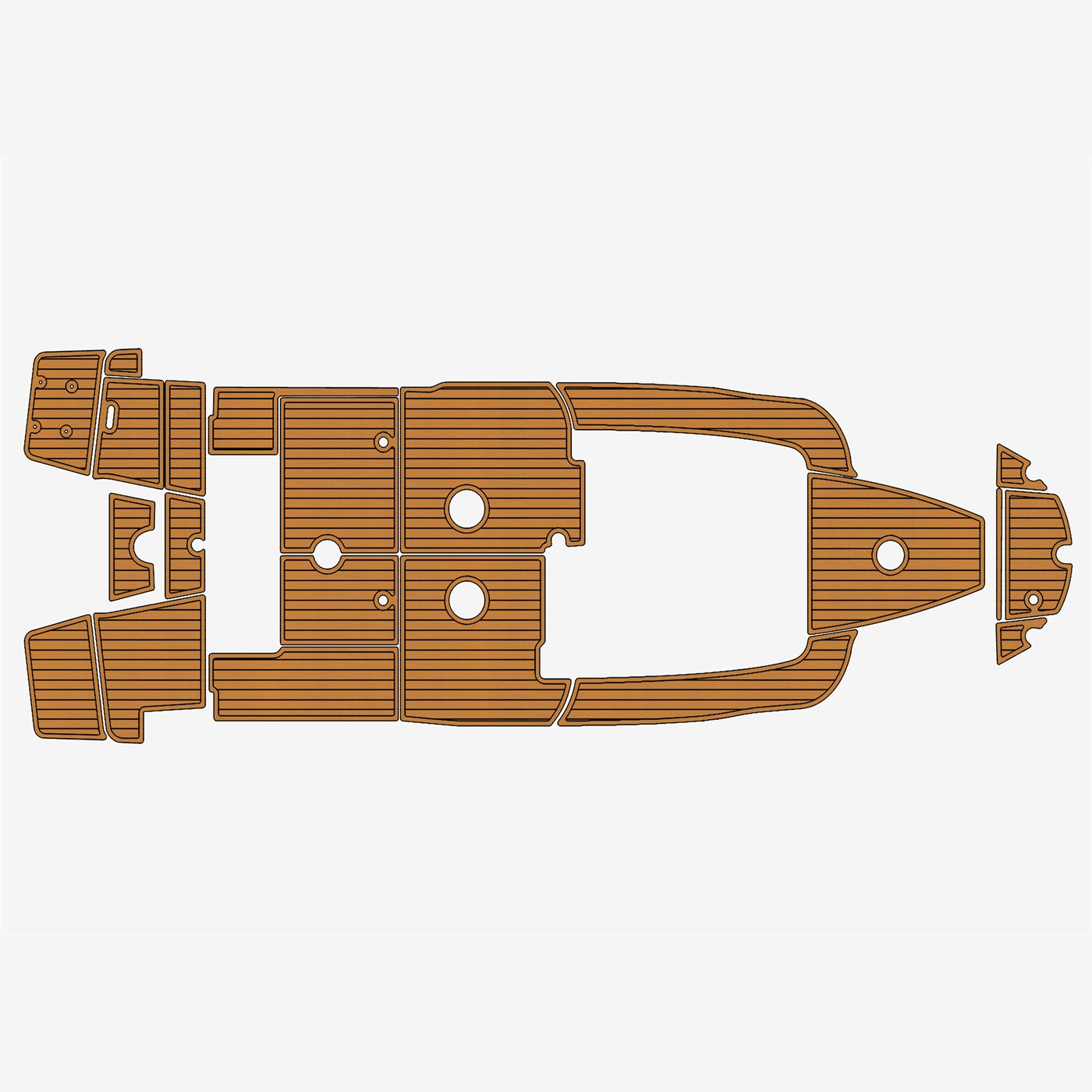 2022 Quicksilver Active 755 Open Faux EVA teak Marine Floor