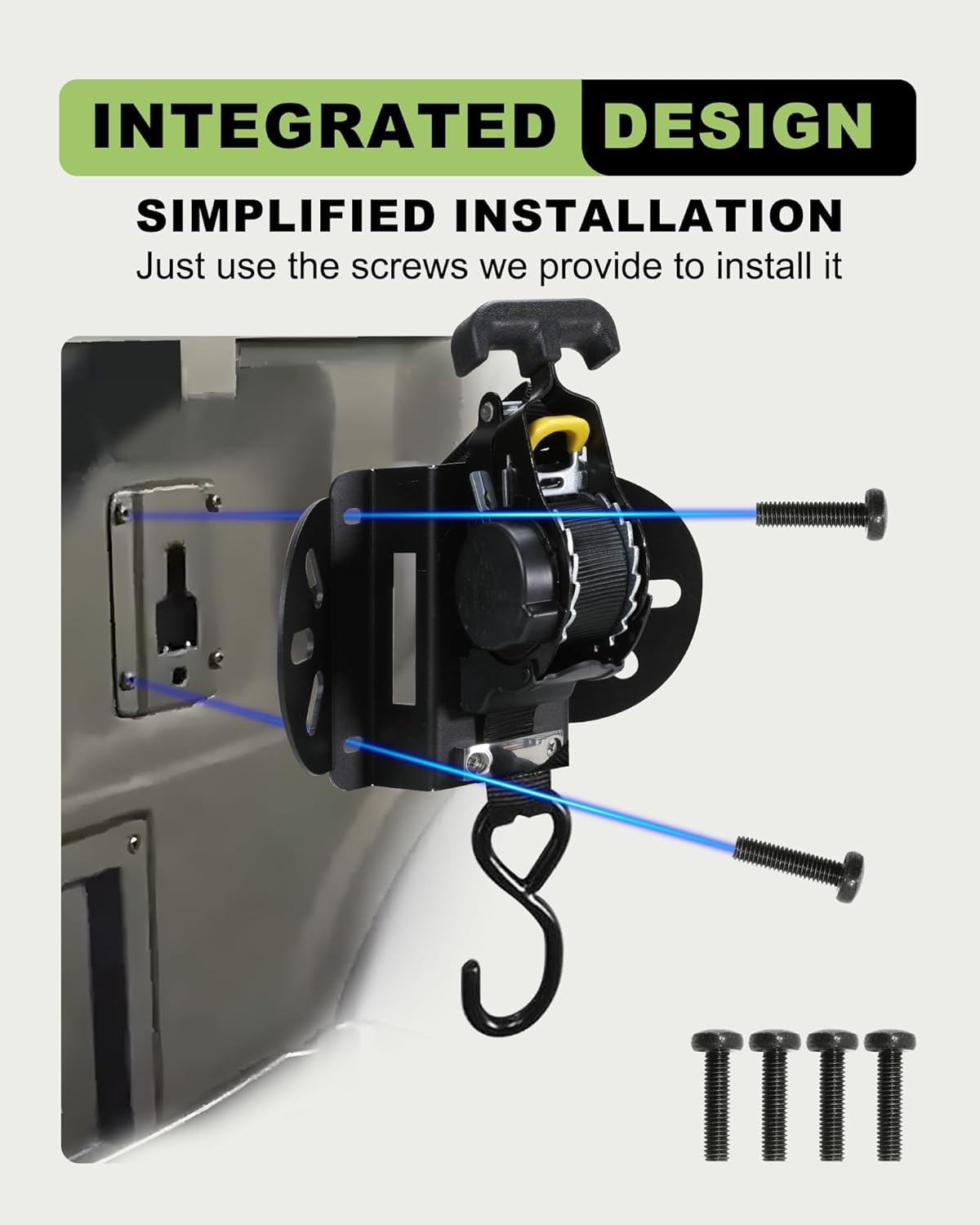 Retractable Truck Bed Ratchet Straps for Ford F-150 F250 F350 F450 2015-2025 (2)