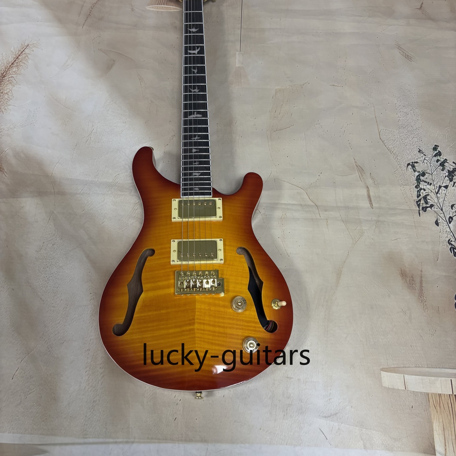 Custom PRS Electric Guitar 2H Pickups Flame Maple Top Bird inlay US Warehouse