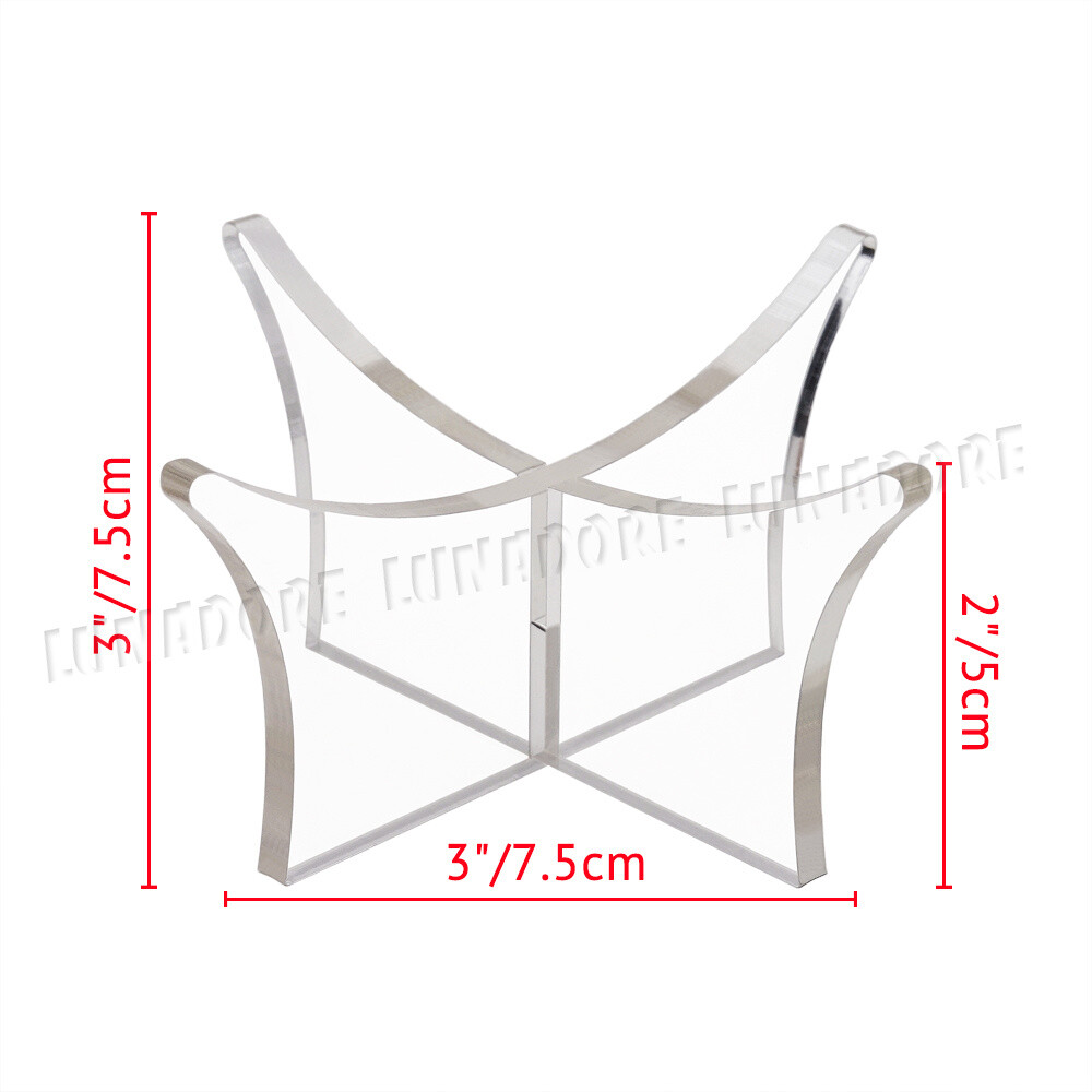 US 3pcs Acrylic Clear Ball Display Stand Rugby Basketball Football Soccer Holder