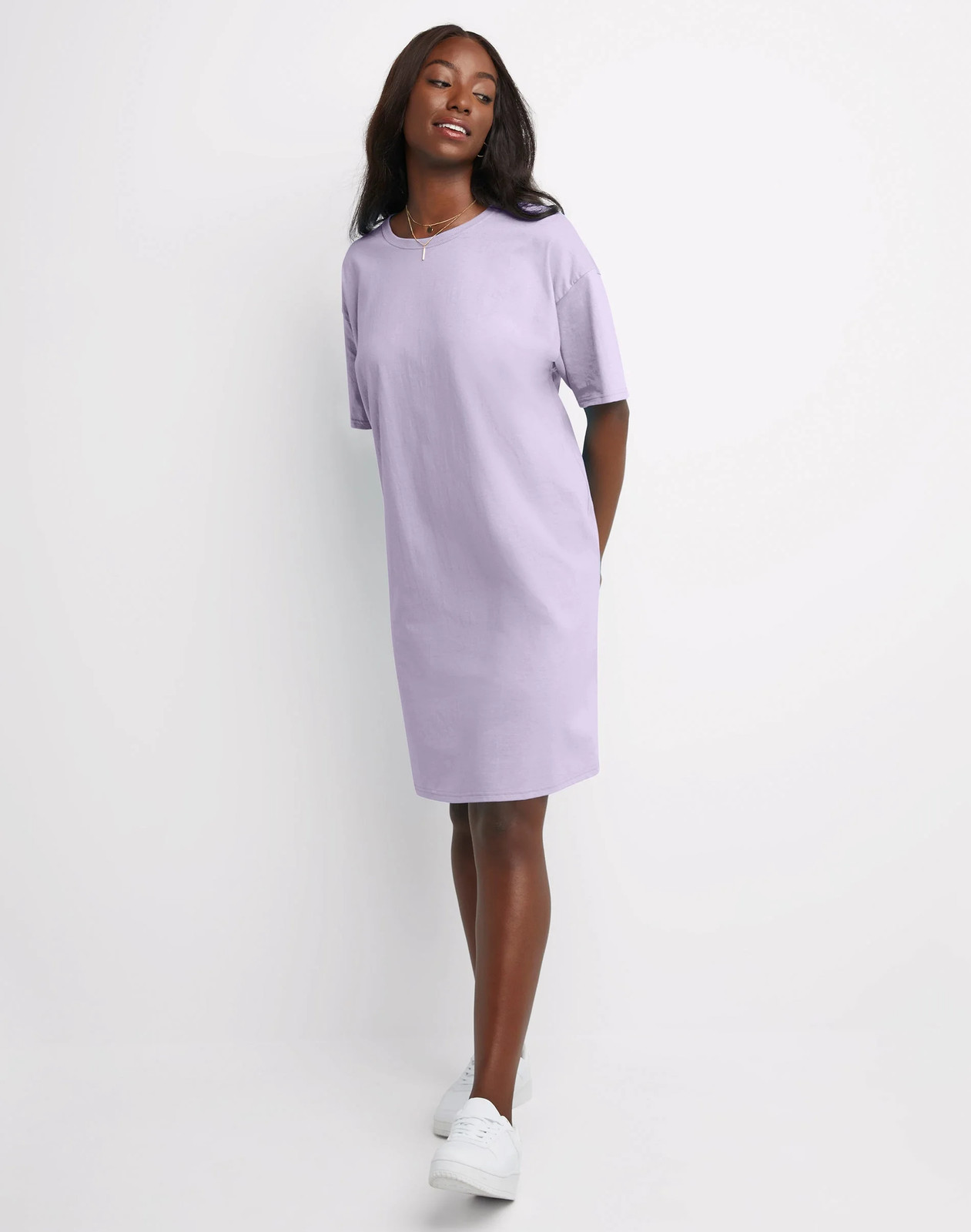 Hanes Wear Around Women's Oversized One-size T-Shirt Dress Sheath Nightshirt