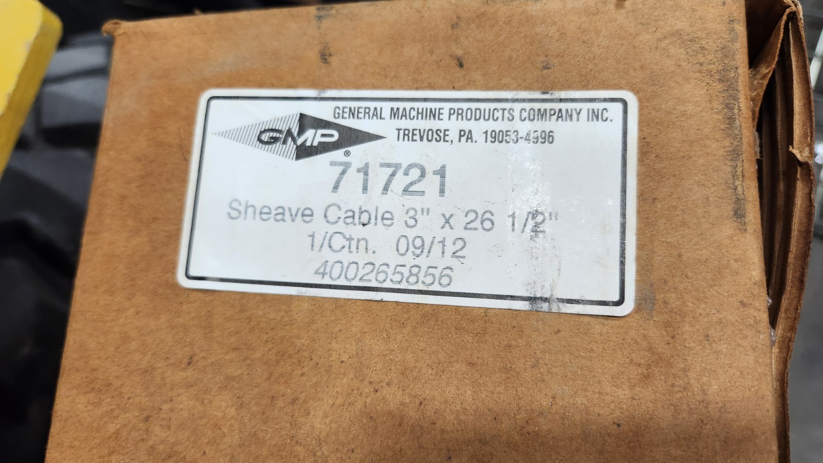 GMP 71721 3" x 26-1/2" Cable Sheave Underground Pulling , Jam Skid Part NEW