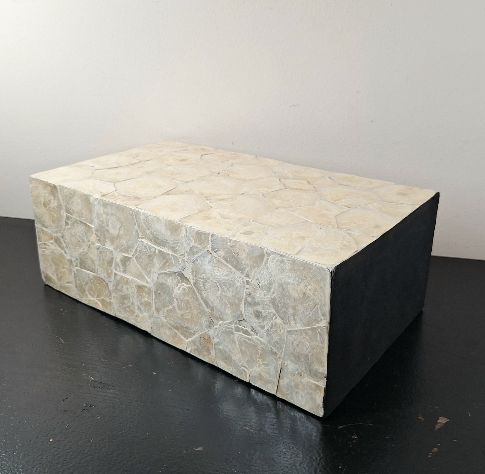 LARGE Natural Capiz Shell Asian Lidded Vase (Mother of Pearl) -20" FREE SHIPPING