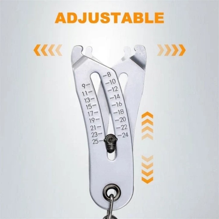 Bolt Nut Identifier Gauge Size Gauge Precise Bolt Size Finder Keychain Tool+ -