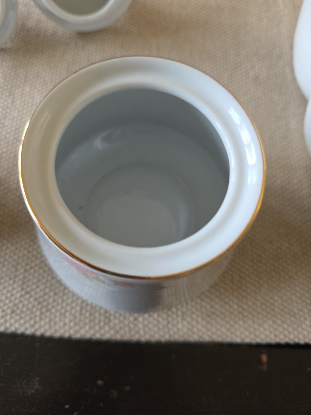 Crown Ming Fine Jian Shiang Christina Pattern Fine China Tea Pot, Sugar, Creamer