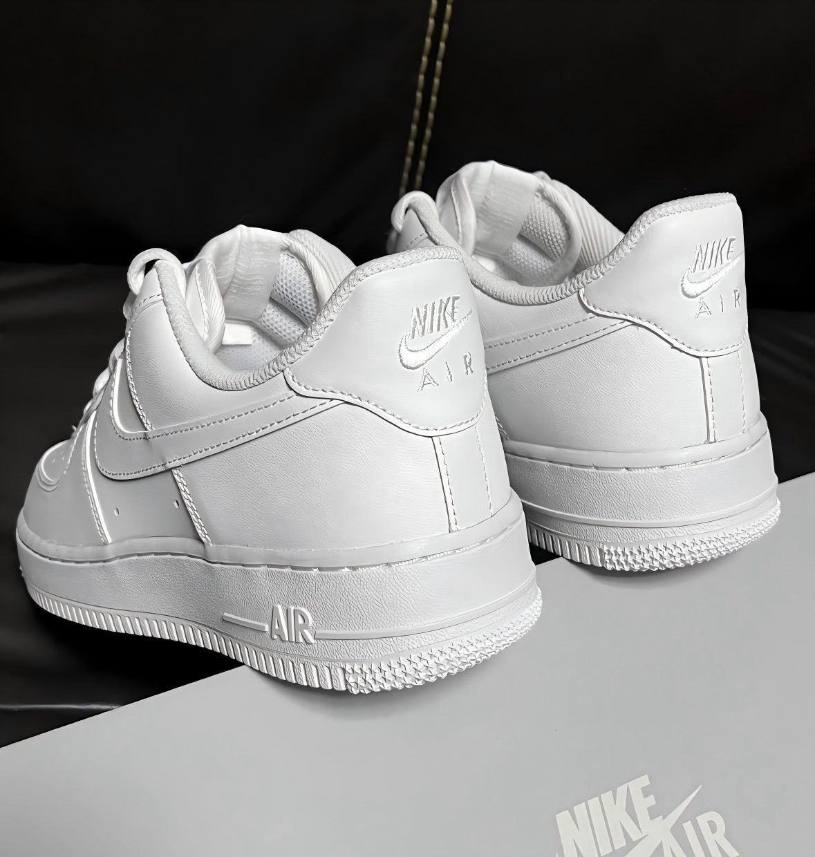 Nike Air Force 1 "Triple White" Low Top Classic Sneakers-White