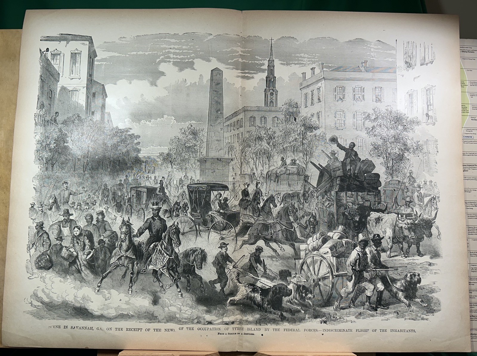 SCENE IN SAVANNAH, GA., ON THE RECEIPT OF..The Soldier in Our Civil War (1890)