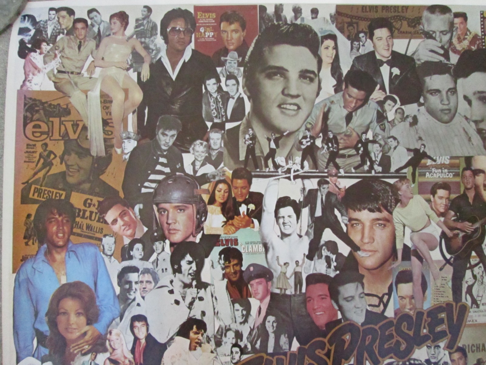 RARE ELVIS PRESLEY POSTER HIS LIFE IN PICTURES 21 1/2" x 28"