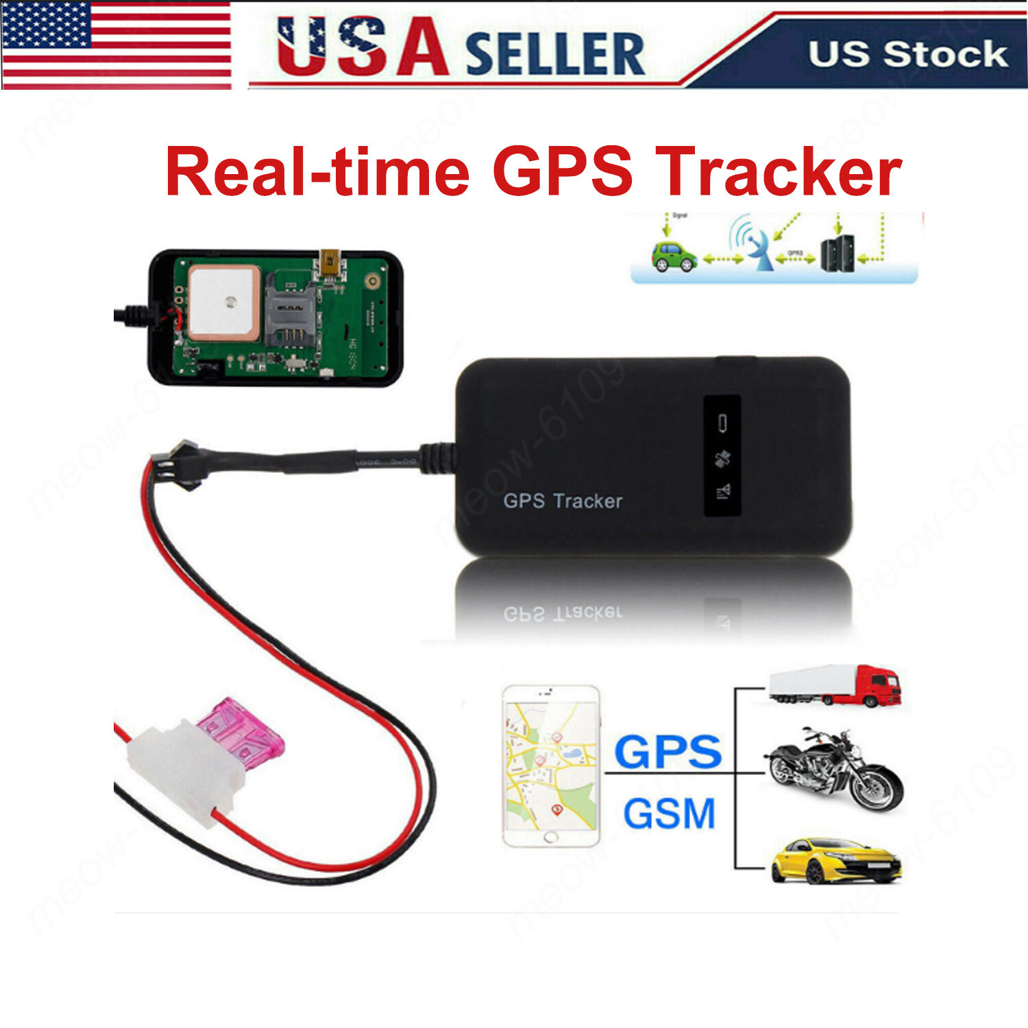 Real-time GPS Tracker Tracking Locator Device GPRS GSM Car/Motorcycle Anti Theft