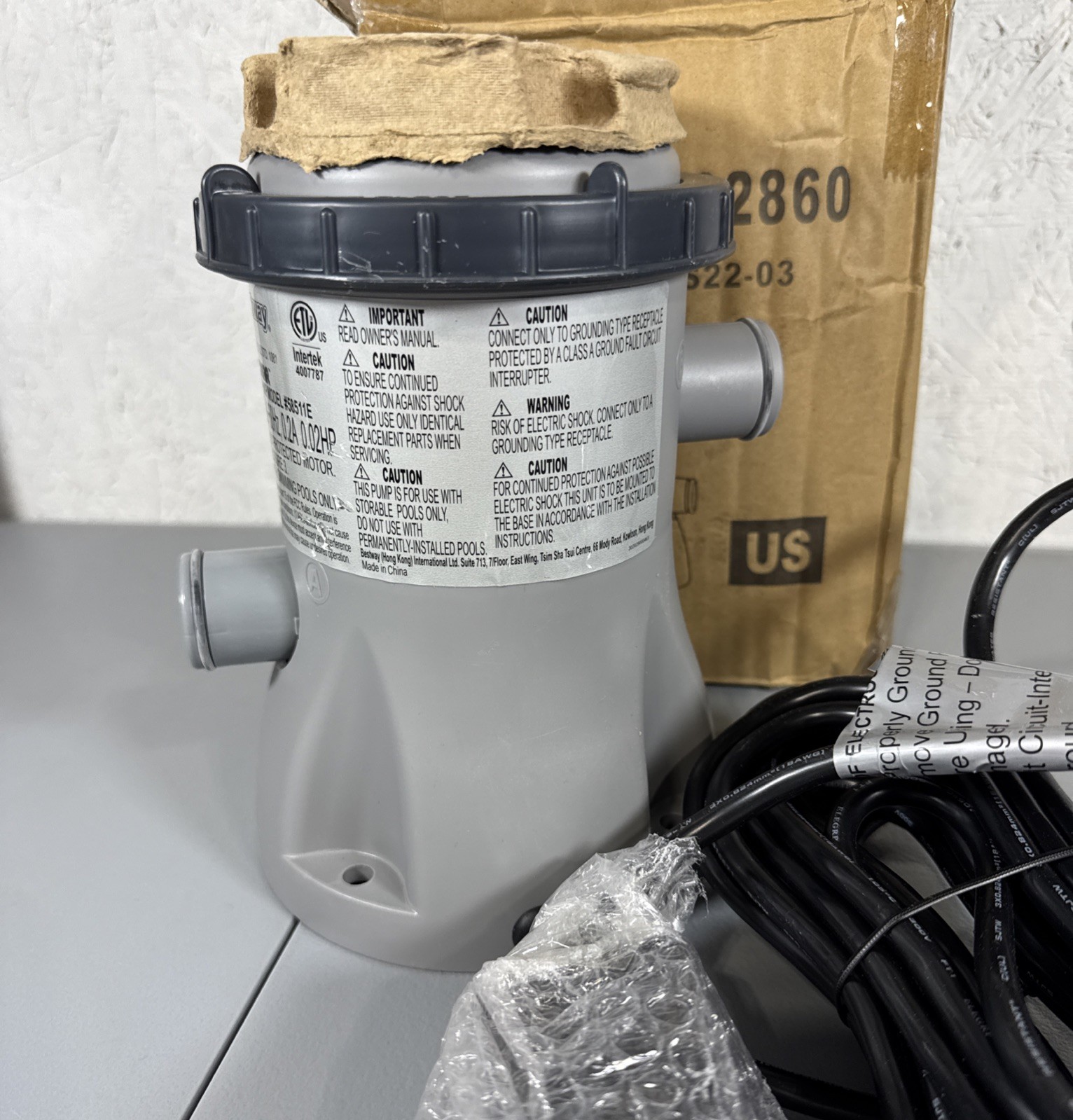 Bestway Flowclear 330 Gal Swimming Pool water water Pump Filter 58511E New