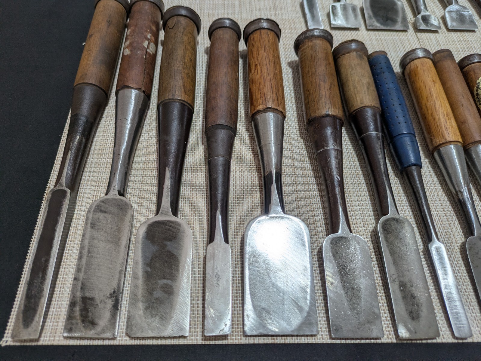 Japanese Chisel Nomi Carpenter Tool Set of 44 Hand Tool wood working R3376