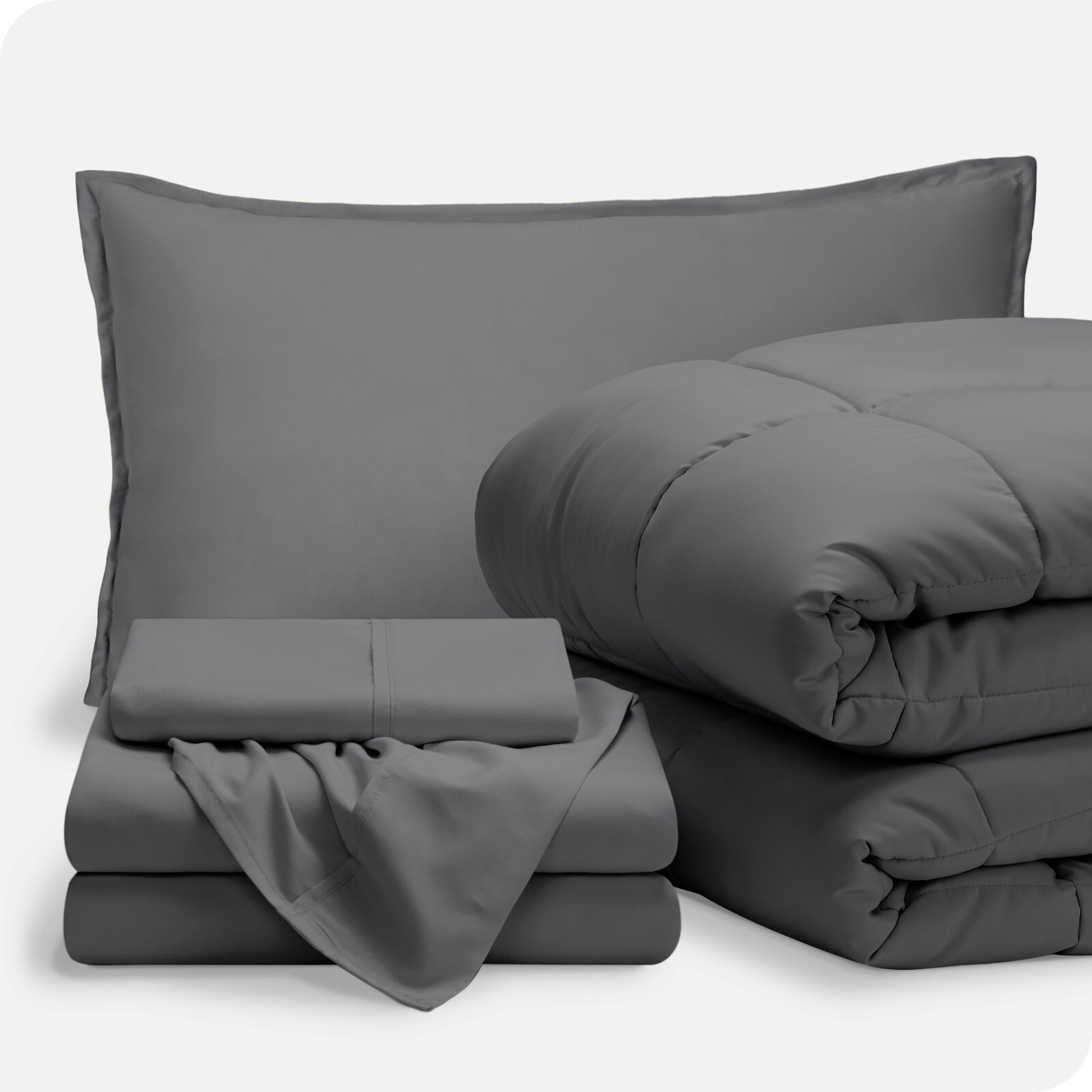 Twin XL 5-Piece Bed-in-a-Bag, Twin XL Comforter and Sheet Set with Sham