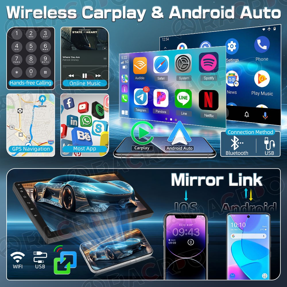 64G For Toyota Corolla 2003-2008 Car Stereo Radio Carplay Android15 GPS WIFI SWC