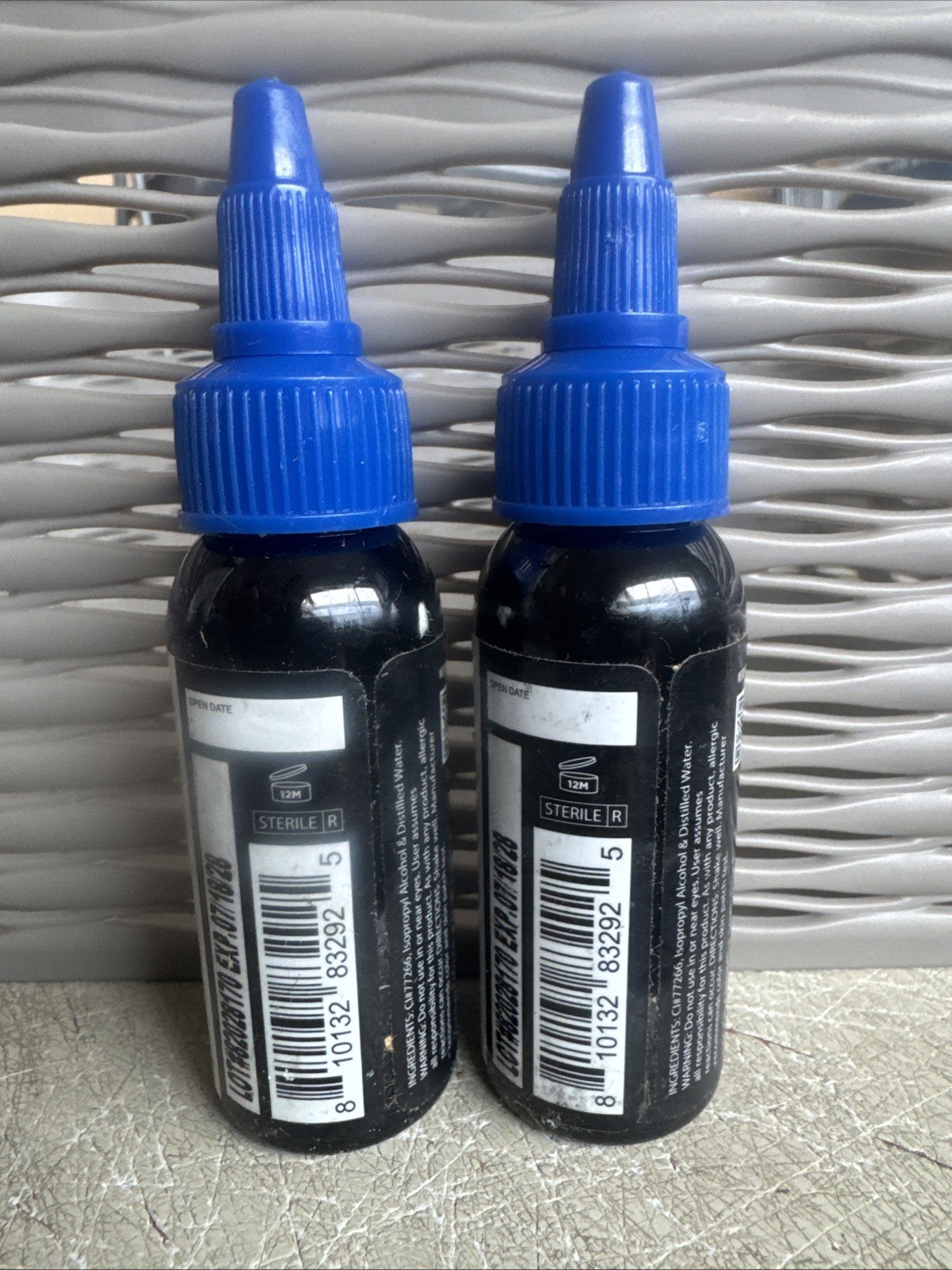 Lot of 2 - Dynamic Color Co TBK Triple Black Premium Tattoo Ink - 1oz