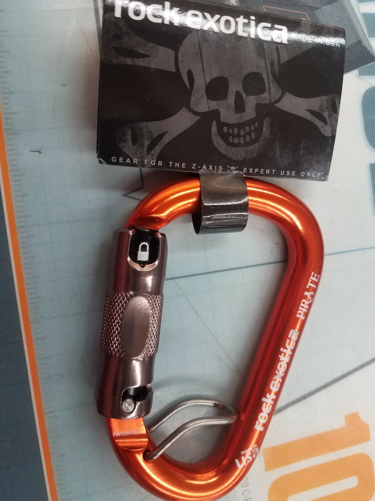 NEW ROCK EXOTICA PIRATE WIRE EYE AUTO-LOCK CARABINER PART # C1WEA